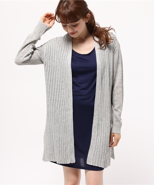 OUTLET(アウトレット)の「【CIAOPANIC TYPY】コットン麻ロングカーディガン(カーディガン/ボレロ・レディース・ネイビー/グレー/オフホワイト・ONE)」の1枚目の写真