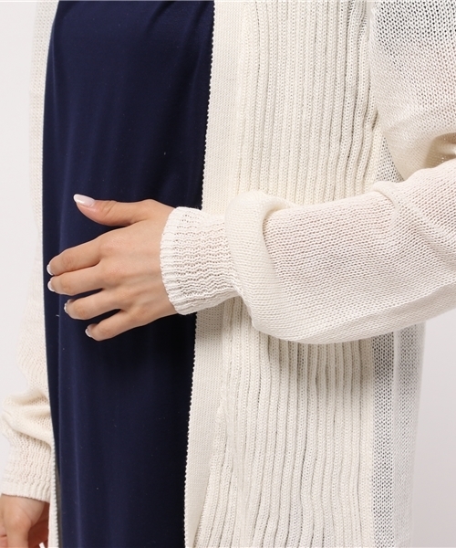 OUTLET(アウトレット)の「【CIAOPANIC TYPY】コットン麻ロングカーディガン(カーディガン/ボレロ・レディース・ネイビー/グレー/オフホワイト・ONE)」の8枚目の写真