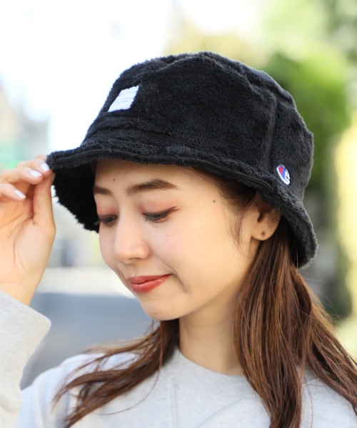 Champion(チャンピオン)の「【Champion】199-905B (387-4012)ボアチケットバケットハット(ハット・メンズ・ピンク/オフホワイト/グレー/ベージュ/ブラック・FREE)」の2枚目の写真