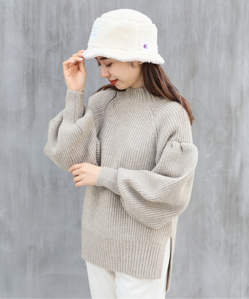 Champion(チャンピオン)の「【Champion】199-905B (387-4012)ボアチケットバケットハット(ハット・メンズ・ピンク/オフホワイト/グレー/ベージュ/ブラック・FREE)」の8枚目の写真