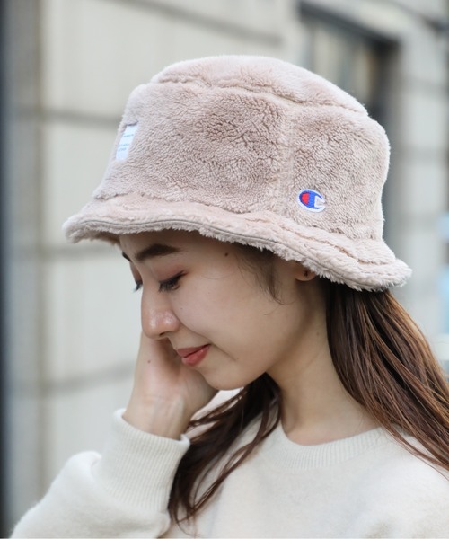 Champion(チャンピオン)の「【Champion】199-905B (387-4012)ボアチケットバケットハット(ハット・メンズ・ピンク/オフホワイト/グレー/ベージュ/ブラック・FREE)」の13枚目の写真