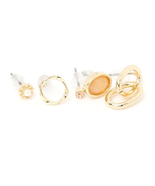 ピアス EOU STUDIO Easy Earring05GD ANNIKA INEZ＞OPEN POD EARRINGS SML/ピアス