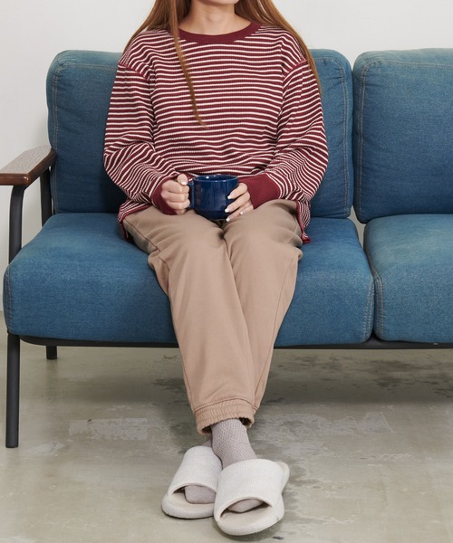 JEMORGAN（ジェーイーモーガン）の「『JEMORGAN LONG JOHNS/ジェーイーモーガンロングジョーンズ』ボーダークルーネック長袖Tシャツ【+】（Tシャツ/カットソー・メンズ・ネイビー×ホワイト/ワイン/杢グレー/グリーン系1/ブルー系1/ホワイト系1・M/S/XL/L）」の10枚目の写真