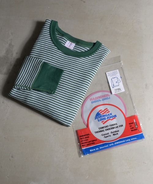 JEMORGAN（ジェーイーモーガン）の「『JEMORGAN LONG JOHNS/ジェーイーモーガンロングジョーンズ』ボーダークルーネック長袖Tシャツ【+】（Tシャツ/カットソー・メンズ・ネイビー×ホワイト/ワイン/杢グレー/グリーン系1/ブルー系1/ホワイト系1・M/S/XL/L）」の12枚目の写真