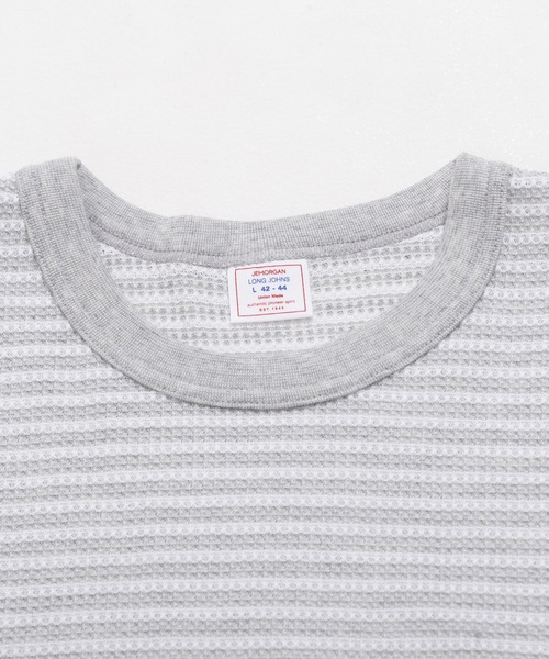 JEMORGAN（ジェーイーモーガン）の「『JEMORGAN LONG JOHNS/ジェーイーモーガンロングジョーンズ』ボーダークルーネック長袖Tシャツ【+】（Tシャツ/カットソー・メンズ・ネイビー×ホワイト/ワイン/杢グレー/グリーン系1/ブルー系1/ホワイト系1・M/S/XL/L）」の15枚目の写真