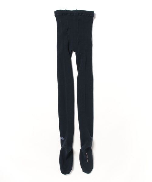 HAKKA KIDS（ハッカキッズ）の「[ジュニアサイズ]ワンポイントリボンジャカードタイツ（タイツ/ストッキング・キッズ・杢グレー/ネイビー/オフホワイト・L）」の4枚目の写真