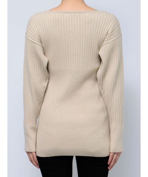 EMODA（エモダ）の「フロントジップロングトップス（ニット/セーター・レディース・ベージュ/グレー/ブラック・FREE）」の20枚目の写真