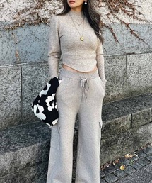 パフスリーブニット
