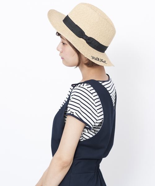MILKFED.(ミルクフェド)の「RIBBON PAPER HAT 2(ハット・レディース・ベージュ・ONE SIZE)」の6枚目の写真