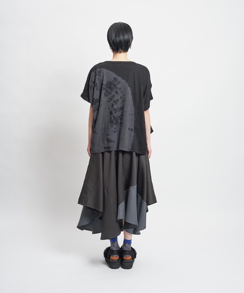 gomme(ゴム)の「エクセルツイル 切替フレアスカート(スカート・レディース・チャコールグレー/ブラック・MEDIUM)」の8枚目の写真