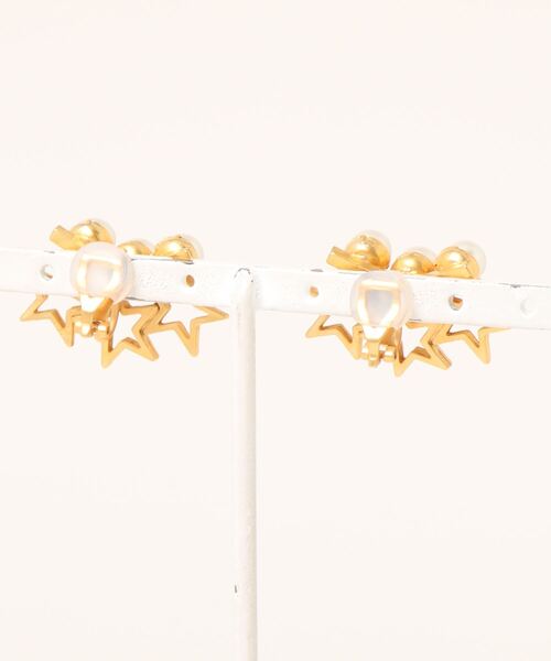 sea,ds mara（シーズマーラ）の「【Sea’ds mara】3スターバックイヤリング（イヤリング・レディース・ゴールド・FREE）」の2枚目の写真