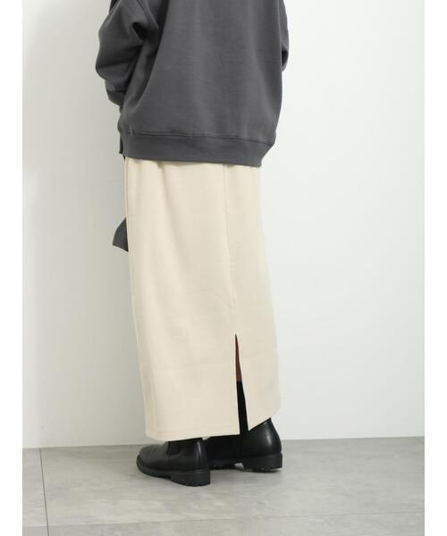 Samansa Mos2 blue（サマンサモスモスブルー）の「【吸湿発熱】カットコールスカート（スカート・レディース・キナリ/ブラック/キャメル・F）」の17枚目の写真