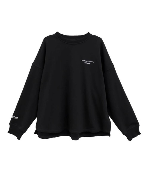 ISOOK（アイスー）の「【セットアップ対応】刺繍ロゴオーバースウェット(chiica original) / ロゴスウェット ワンポイント トレーナー オーバーサイズ（スウェット・レディース・アイボリー/ブラック/グレー/ブラウン・FREE）」の21枚目の写真