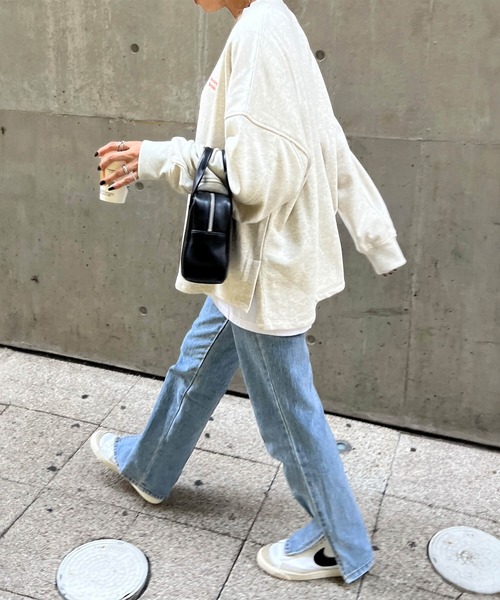 C'est chic!  セシック　オーバーサイズボーダースウェット C'est chic!（セシック）の「オーバーサイズボーダースウェット/ 裏