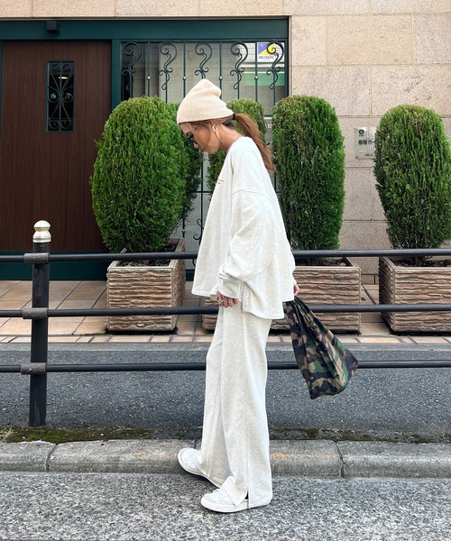 セットアップ対応】刺繍ロゴオーバースウェット(chiica original