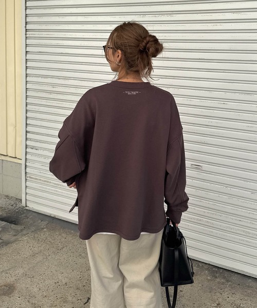 C'est chic!  オーバーサイズボーダースウェット C'est chic!（セシック）の「オーバーサイズボーダースウェット/ 裏
