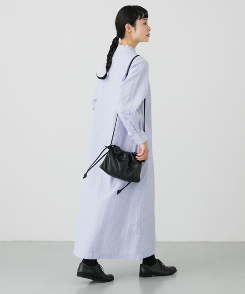 かぐれ（カグレ）の「コットンストライプシャツワンピース（ワンピース