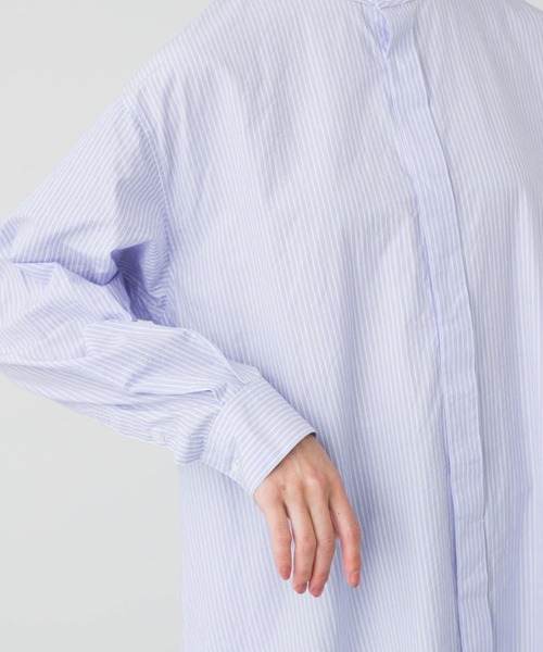 かぐれ（カグレ）の「コットンストライプシャツワンピース（ワンピース