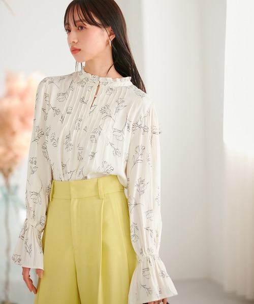 VIS（ビス）の「【前後2WAY】割繊ピンタックブラウス【洗える】（シャツ/ブラウス・レディース・オフホワイト/ピンク系その他2/イエロー系その他/ホワイト系その他5・FREE）」の12枚目の写真