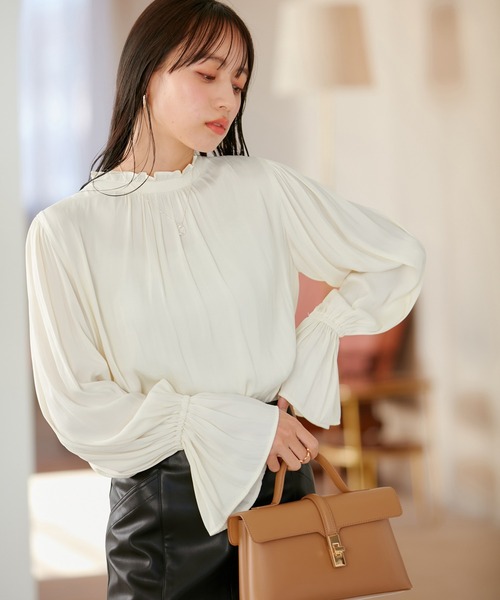 VIS（ビス）の「【前後2WAY】割繊ピンタックブラウス【洗える】（シャツ/ブラウス・レディース・オフホワイト/ピンク系その他2/イエロー系その他/ホワイト系その他5・FREE）」の17枚目の写真