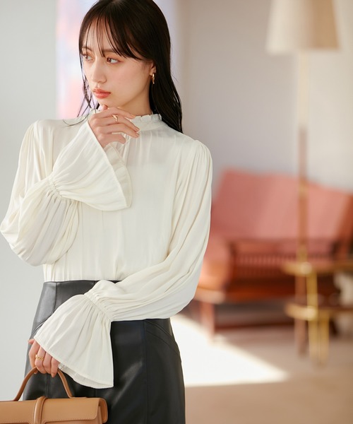 VIS（ビス）の「【前後2WAY】割繊ピンタックブラウス【洗える】（シャツ/ブラウス・レディース・オフホワイト/ピンク系その他2/イエロー系その他/ホワイト系その他5・FREE）」の18枚目の写真