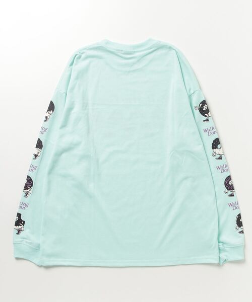 FUNALIVE(ファンアライブ)の「WALKING DONUT オーバーサイズ ロゴ ロングスリーブTシャツ(Tシャツ/カットソー・メンズ・ホワイト/ブラック/ブラック系その他2/グレイッシュベージュ/ホワイト系その他2/ミント/ライトベージュ/サックスブルー・LL/M/L)」の9枚目の写真