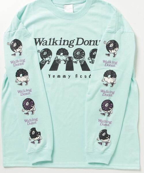 FUNALIVE(ファンアライブ)の「WALKING DONUT オーバーサイズ ロゴ ロングスリーブTシャツ(Tシャツ/カットソー・メンズ・ホワイト/ブラック/ブラック系その他2/グレイッシュベージュ/ホワイト系その他2/ミント/ライトベージュ/サックスブルー・LL/M/L)」の10枚目の写真