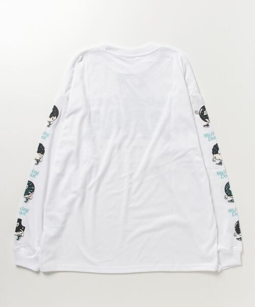 FUNALIVE(ファンアライブ)の「WALKING DONUT オーバーサイズ ロゴ ロングスリーブTシャツ(Tシャツ/カットソー・メンズ・ホワイト/ブラック/ブラック系その他2/グレイッシュベージュ/ホワイト系その他2/ミント/ライトベージュ/サックスブルー・LL/M/L)」の11枚目の写真