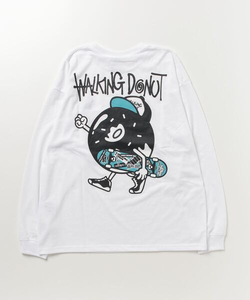 FUNALIVE(ファンアライブ)の「WALKING DONUT オーバーサイズ ロゴ ロングスリーブTシャツ(Tシャツ/カットソー・メンズ・ホワイト/ブラック/ブラック系その他2/グレイッシュベージュ/ホワイト系その他2/ミント/ライトベージュ/サックスブルー・LL/M/L)」の12枚目の写真