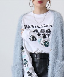 WALKING DONUT オーバーサイズ ロゴ ロングスリーブTシャツ