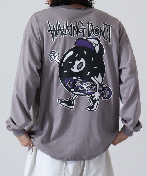 FUNALIVE(ファンアライブ)の「WALKING DONUT オーバーサイズ ロゴ ロングスリーブTシャツ(Tシャツ/カットソー・メンズ・ホワイト/ブラック/ブラック系その他2/グレイッシュベージュ/ホワイト系その他2/ミント/ライトベージュ/サックスブルー・LL/M/L)」の6枚目の写真