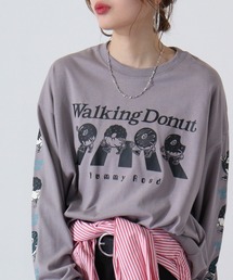 WALKING DONUT オーバーサイズ ロゴ ロングスリーブTシャツ