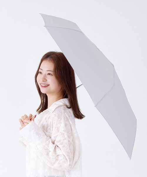 nifty colors（ニフティーカラーズ）の「【超撥水】ピーチドロップ耐風傘 55㎝（折りたたみ傘・レディース・ホワイト/ブラック/グレー/ネイビー/ピンク/グリーン・FREE）」の12枚目の写真