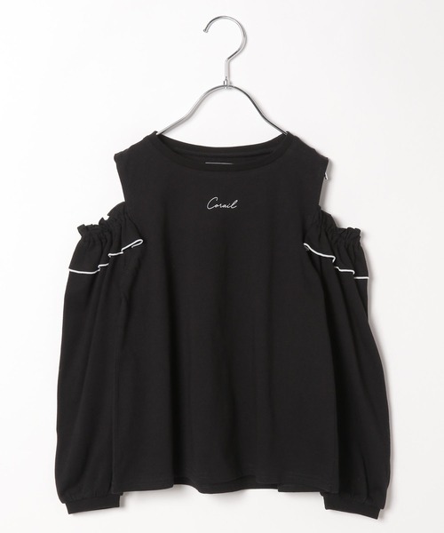 GLOBAL WORK(グローバルワーク)の「ヘビロッTEE/肩あき長袖/976071(Tシャツ/カットソー・キッズ・ブラック/オフホワイト・140cm/150cm/160cm/170cm/130cm/120cm)」の8枚目の写真