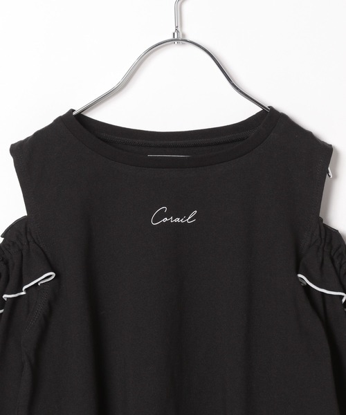 GLOBAL WORK(グローバルワーク)の「ヘビロッTEE/肩あき長袖/976071(Tシャツ/カットソー・キッズ・ブラック/オフホワイト・140cm/150cm/160cm/170cm/130cm/120cm)」の10枚目の写真