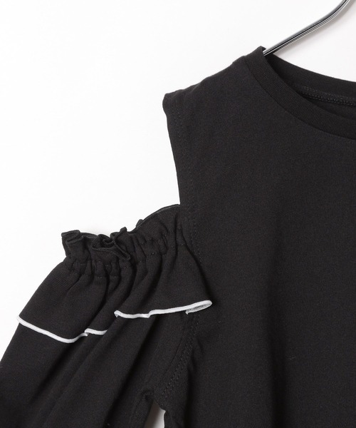 GLOBAL WORK(グローバルワーク)の「ヘビロッTEE/肩あき長袖/976071(Tシャツ/カットソー・キッズ・ブラック/オフホワイト・140cm/150cm/160cm/170cm/130cm/120cm)」の13枚目の写真