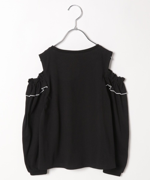 GLOBAL WORK(グローバルワーク)の「ヘビロッTEE/肩あき長袖/976071(Tシャツ/カットソー・キッズ・ブラック/オフホワイト・140cm/150cm/160cm/170cm/130cm/120cm)」の12枚目の写真