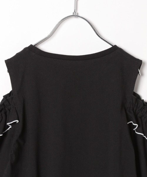 GLOBAL WORK(グローバルワーク)の「ヘビロッTEE/肩あき長袖/976071(Tシャツ/カットソー・キッズ・ブラック/オフホワイト・140cm/150cm/160cm/170cm/130cm/120cm)」の9枚目の写真