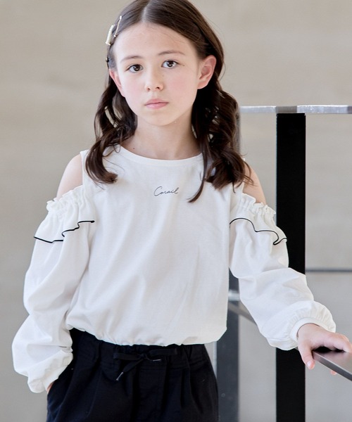 GLOBAL WORK(グローバルワーク)の「ヘビロッTEE/肩あき長袖/976071(Tシャツ/カットソー・キッズ・ブラック/オフホワイト・140cm/150cm/160cm/170cm/130cm/120cm)」の19枚目の写真