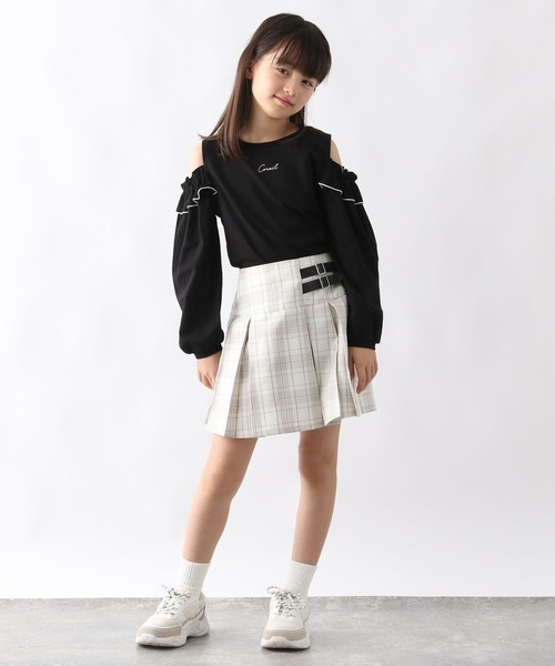GLOBAL WORK(グローバルワーク)の「ヘビロッTEE/肩あき長袖/976071(Tシャツ/カットソー・キッズ・ブラック/オフホワイト・140cm/150cm/160cm/170cm/130cm/120cm)」の20枚目の写真