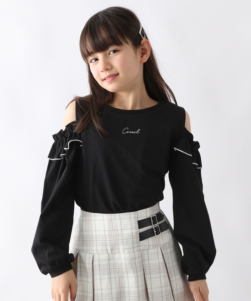 GLOBAL WORK(グローバルワーク)の「ヘビロッTEE/肩あき長袖/976071(Tシャツ/カットソー・キッズ・ブラック/オフホワイト・140cm/150cm/160cm/170cm/130cm/120cm)」の22枚目の写真