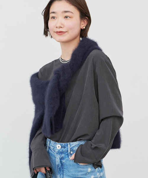 IENA（イエナ）の「《追加》TA/PL ノーカラーブラウス（シャツ 
