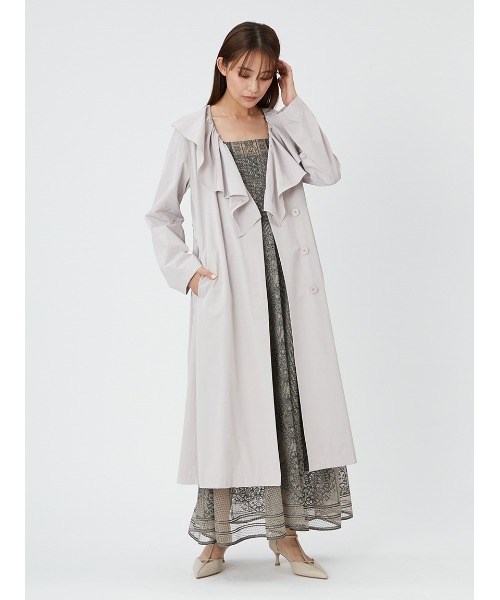 FRAY I.D（フレイアイディー）の「オーナメントパネルスクエアードレス（ドレス・レディース・パープル/ブラック/ミント・0/1）」の12枚目の写真