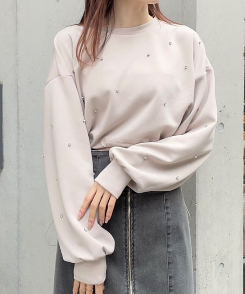 one way（ワンウェイ）の「ビジュードロストスウェットプルオーバー（スウェット・レディース・ブラック/グレー/ベージュ/ホワイト・FREE）」の18枚目の写真