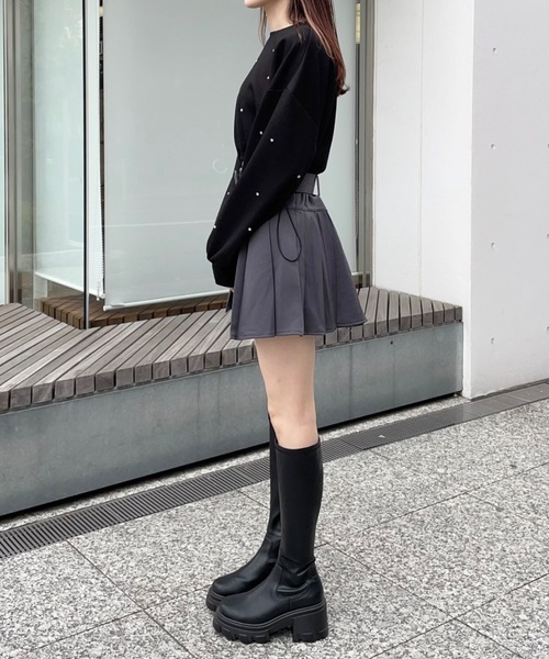 one way（ワンウェイ）の「ビジュードロストスウェットプルオーバー（スウェット・レディース・ブラック/グレー/ベージュ/ホワイト・FREE）」の7枚目の写真