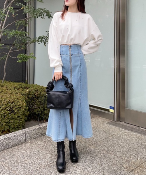 one way（ワンウェイ）の「ビジュードロストスウェットプルオーバー（スウェット・レディース・ブラック/グレー/ベージュ/ホワイト・FREE）」の13枚目の写真