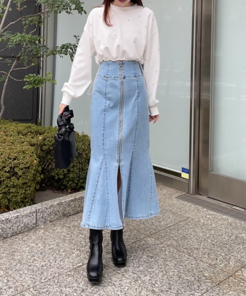 one way（ワンウェイ）の「ビジュードロストスウェットプルオーバー（スウェット・レディース・ブラック/グレー/ベージュ/ホワイト・FREE）」の14枚目の写真