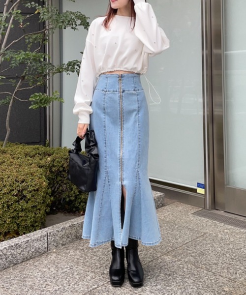 one way（ワンウェイ）の「ビジュードロストスウェットプルオーバー（スウェット・レディース・ブラック/グレー/ベージュ/ホワイト・FREE）」の12枚目の写真