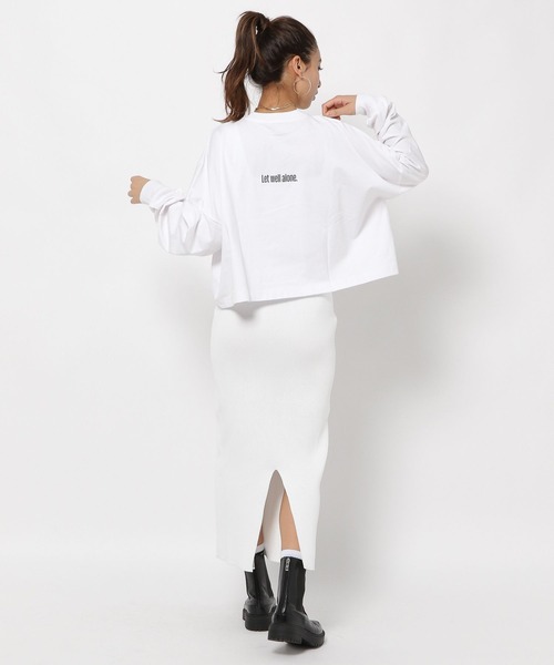tシャツ 「HEREIAM」ロゴロングスリーブ レディース セール】【HEREIAM】ロゴロングスリーブ（Tシャツ/カットソー