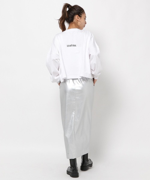 tシャツ 「HEREIAM」ロゴロングスリーブ レディース セール】【HEREIAM】ロゴロングスリーブ（Tシャツ/カットソー
